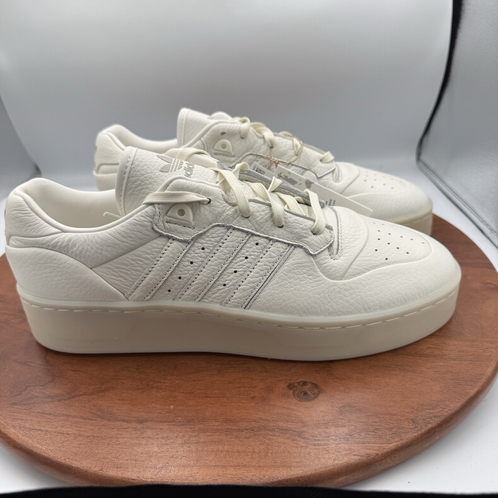 Adidas Rivalry‎ Leather Lux Low Sneakers Cream White/Alumina Men's 11.5/W12.5